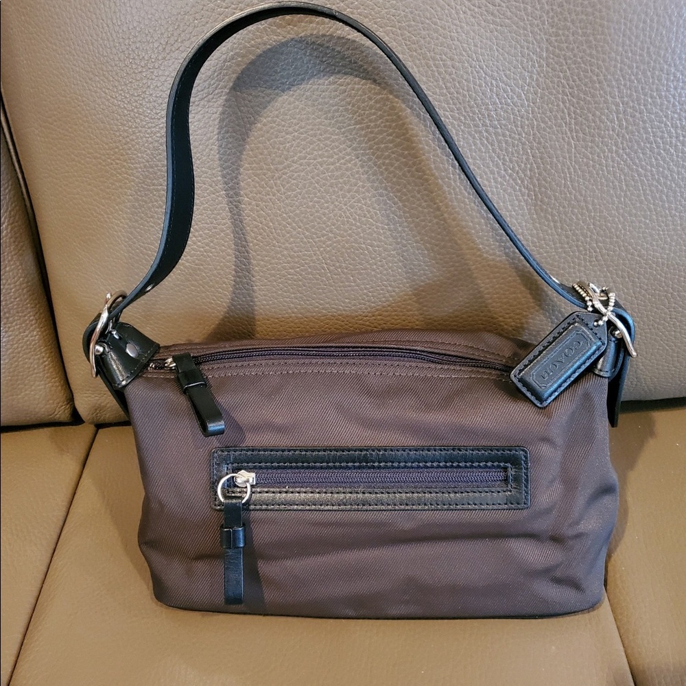 Coach brown/black purse - like new